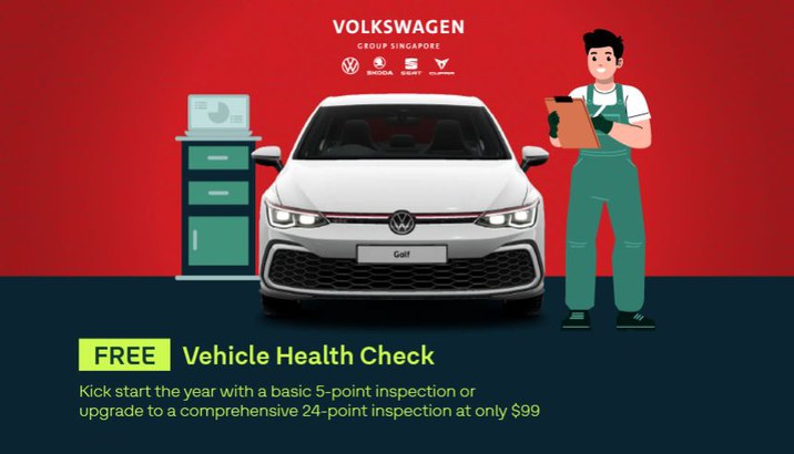 Volkswagen Group Singapore's Free Vehicle Health Check for Volkswagen, Skoda, CUPRA and SEAT vehicles